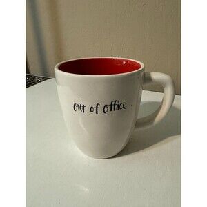 Rae Dunn Artisan Collection by Magenta Mug Red Interior "Out of Office"